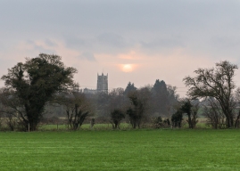 Views over to Steeple Ashton church from the Mid Wilts Way heading towards Keevil