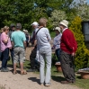Bimblers pause in the BRAG garden near the canal at Bowerhill, May 2019